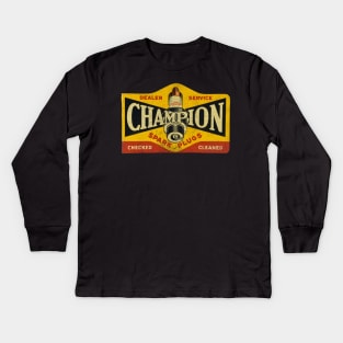 CHAMPION SPARK PLUGS VINTAGE SIGN Kids Long Sleeve T-Shirt